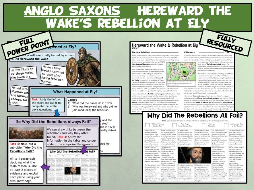GCSE Anglo Saxons L15 - The 1070 Revolt of Hereward the Wake