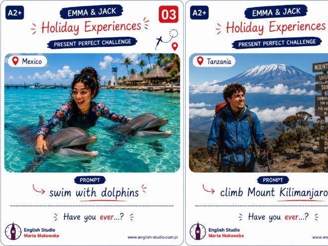 HOLIDAY EXPERIENCES – PRESENT PERFECT CHALLENGE