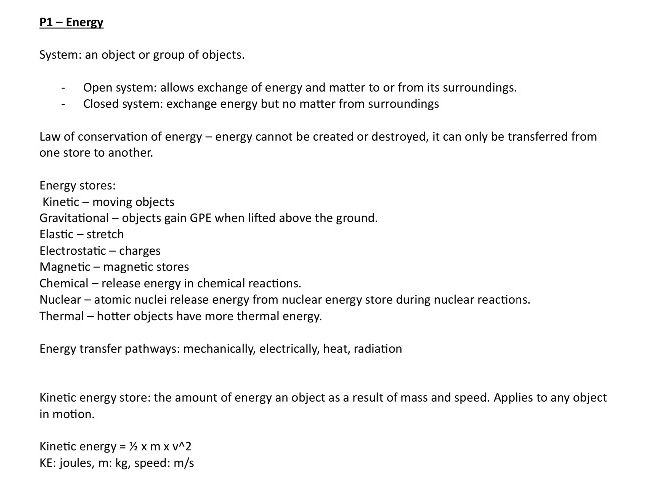 AQA GCSE PHYSICS NOTES