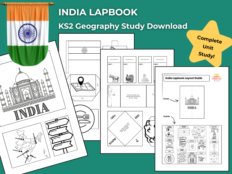 India KS2 Geography Activities | Lapbook