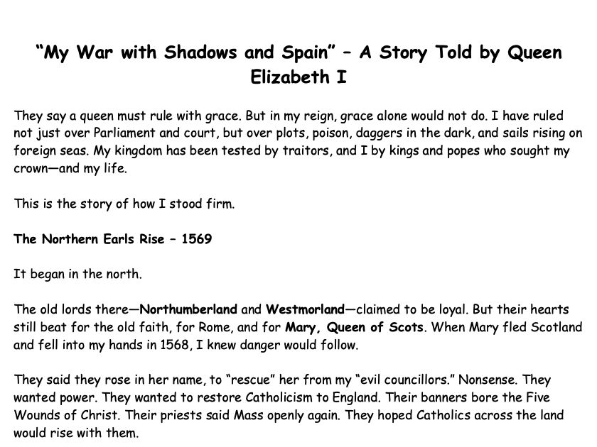 Edexcel GCSE Early Elizabethan England - Elizabeth I - Story Pt2