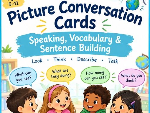 Picture Conversation Cards for EAL/ESL Learners | Speaking, Vocabulary & Sentence Building