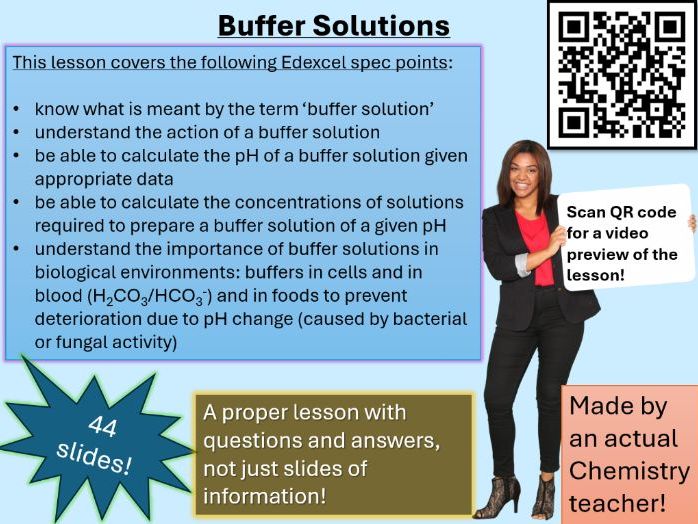 Buffer Solutions | Complete Lesson A2 Chemistry (scan for video preview)