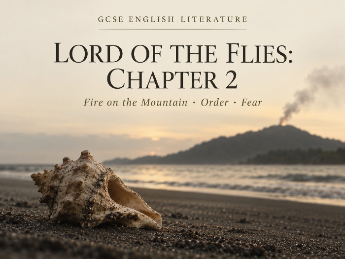 Lord of the Flies Chapter 2 GCSE Study Guide | Fire on the Mountain, Order, Fear & Power