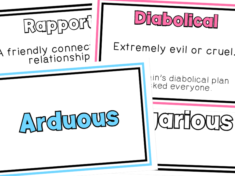 Sophisticated Vocabulary Flashcards | Electric Dreams