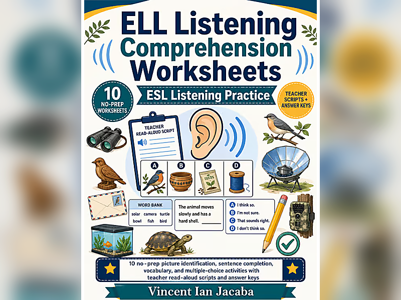 ELL Listening Comprehension Worksheets | ESL Listening Practice & Answer Keys