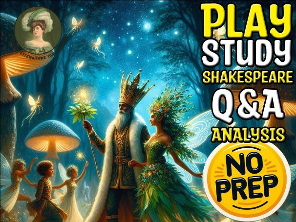 A Midsummer Night's Dream Q&A Play Analysis of Shakespeare Sub Plan