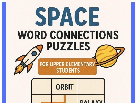 3 Space Word Connections Puzzles (Upper Elementary)