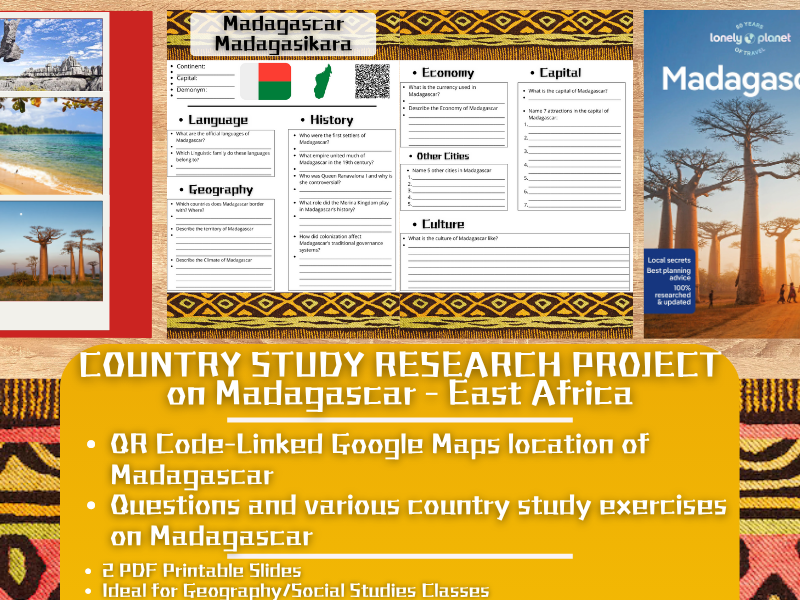 Country Study Research Project - Madagascar - Social Studies - East Africa