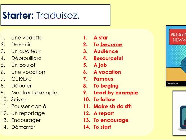 GCSE French - Ma vocation de journaliste