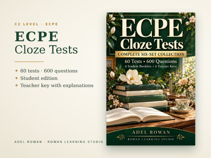 C2 ECPE Cloze Tests: 60 Tests + Answer Key
