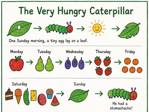 The very hungry caterpillar story map & brown bear brown bear
