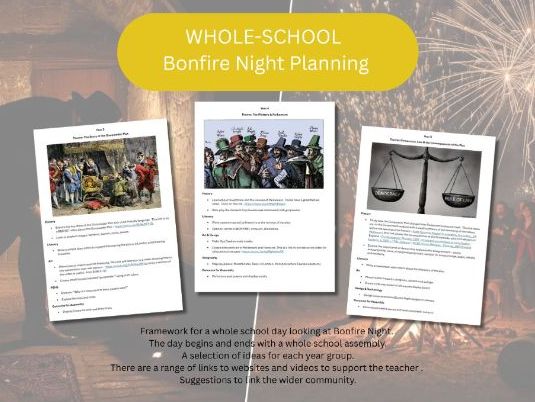 Whole school editable Bonfire Night celebration with cross-curricular activities