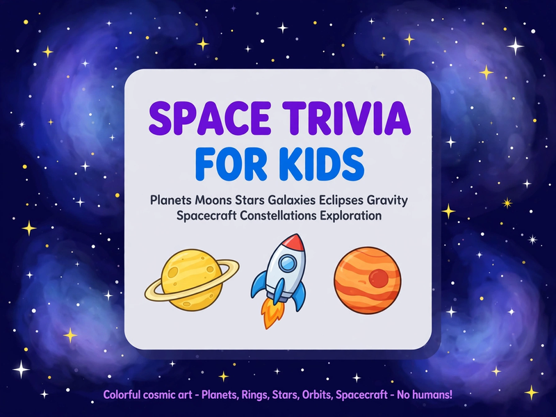 Space Trivia Quiz Book for Kids