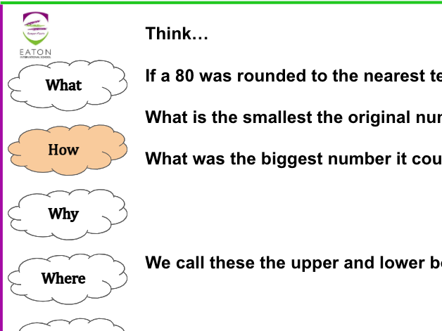 (KS3) Limits of Accuracy - Upper and Lower Bounds