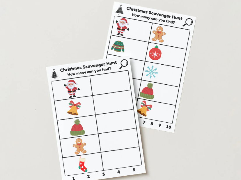 EYFS - Christmas Scavenger Hunt to 5/10