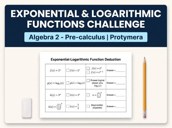 Exponential & Logarithmic Functions Challenge: Math Reasoning | Puzzle Game | Math Practice