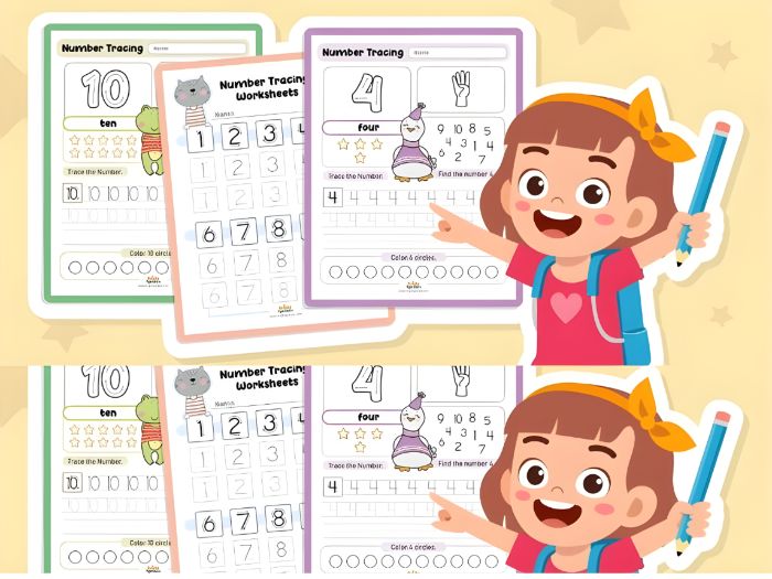 Number Tracing 1-10-20 Workbook 2026 for Kids