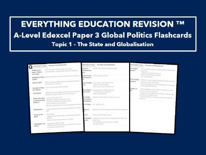 A-Level Edexcel Global Politics Flashcards for Topic 1 – The State and Globalisation