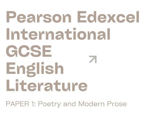 IGCSE EDEXCEL English Literature Poetry and Modern Prose Past Paper Workbook All Modern Prose Texts