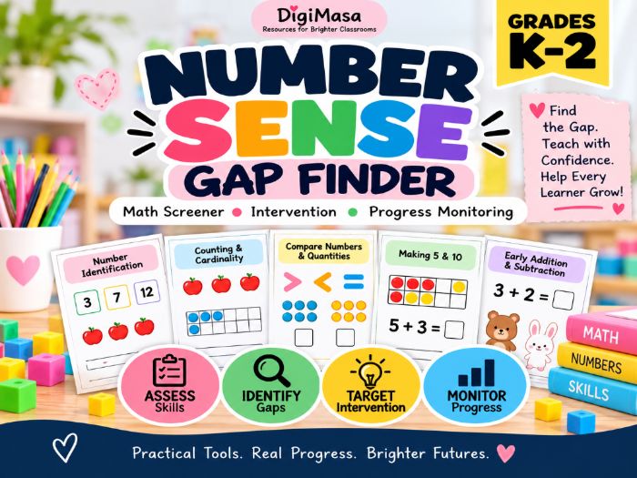 KS1 Number Sense Gap Finder | Kindergarten–Grade 2