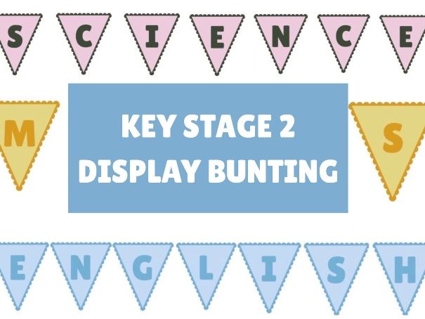 KS2 Display Bunting Bright Scalloped Dowloadable
