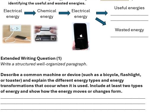 Energy - a reading comprehension booklet