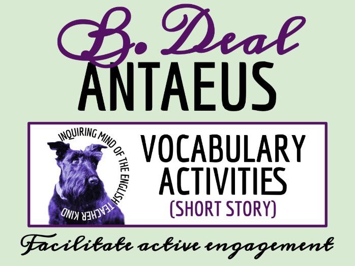 "Antaeus" by Borden Deal Word Learning Activities | Vocabulary Games | Crossword Puzzle