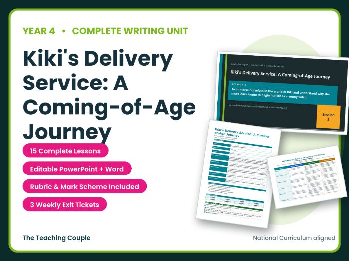 Kiki's Delivery Service: A Coming-of-Age Journey | Year 4 English Unit