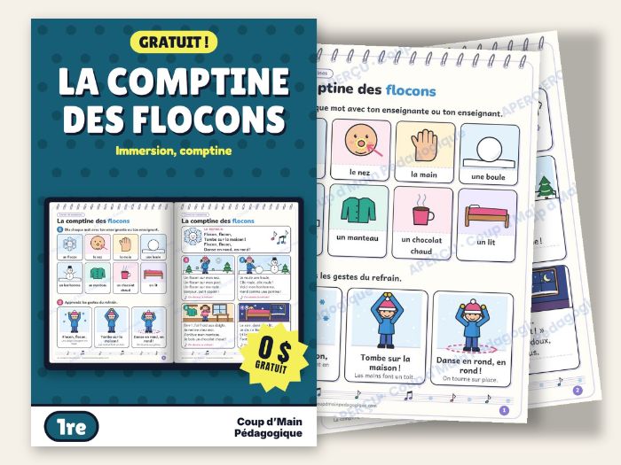 French Immersion Grade 1 Winter Rhyme | La comptine des flocons