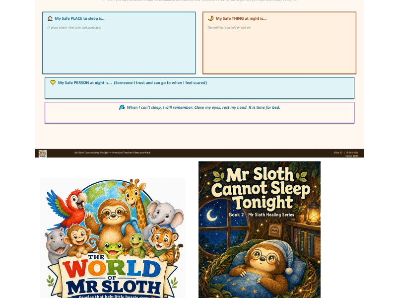 Mr Sloth Cannot Sleep – Premium PSHE & SEL Emotional Regulation EYFS & KS1 & 2| 5 Lesson Pack