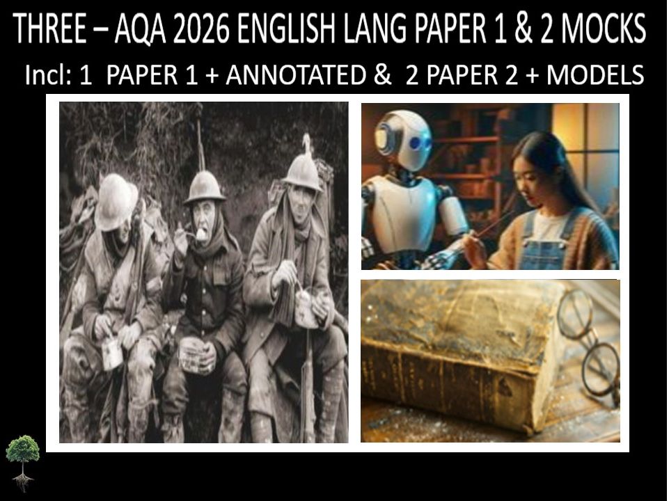THREE - AQA PAPER 1 & 2 | 2026 FULL MOCKS | ANNOTATED | MODELS