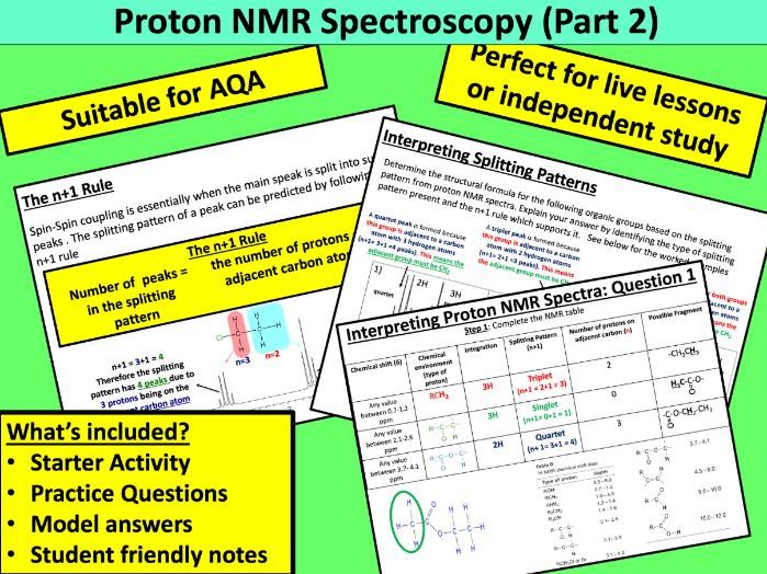 Proton NMR Spectroscopy - Part 2 (AQA)