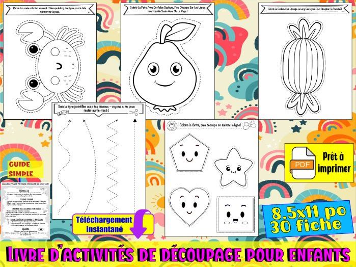 Livre d’activités de découpage pour enfants