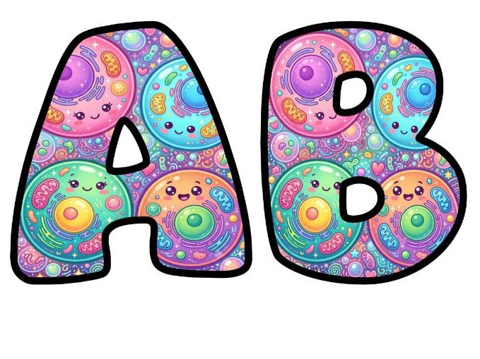 Science Cells Biology Bubble Letters | Science Topic Bulletin Board Letters | Classroom Display Pack