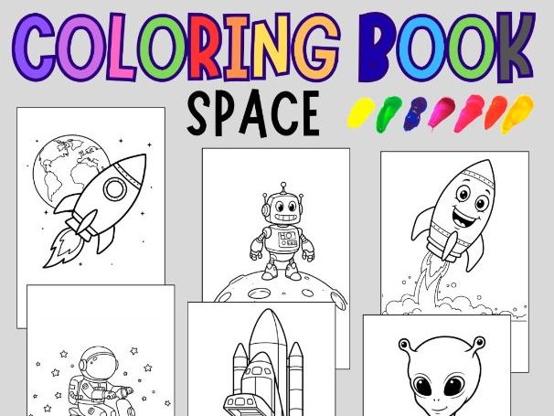 Space Coloring Pages – 10 Fun and Easy Printable Worksheets for Kids