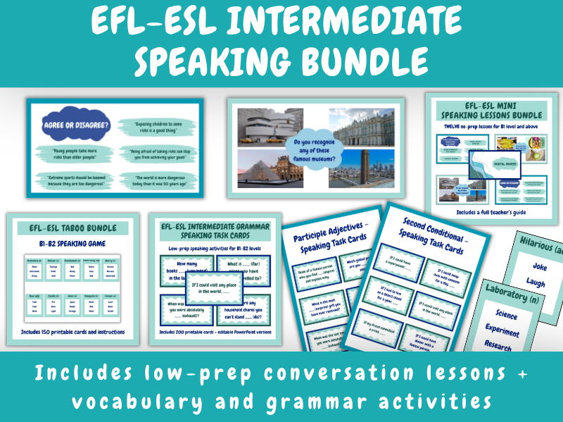 EFL-ESL Intermediate Speaking Activities Bundle