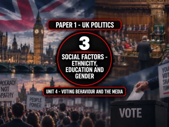 3 Voting Behaviour and the Media - Social Factors - Ethnicity, Education, Gender