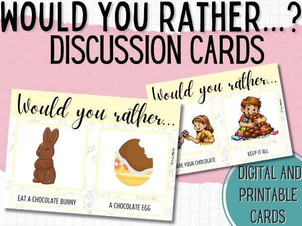 Easter Would You Rather | Speaking & Listening Activity | ESL / EAL oral  language| Discussion Cards