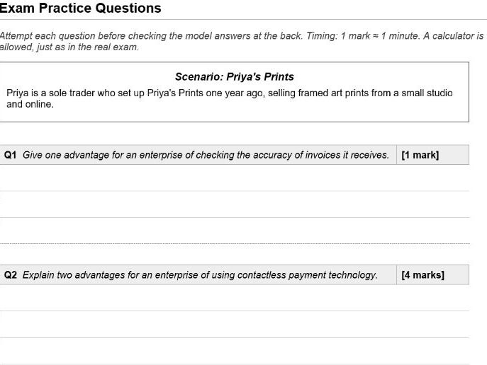 BTEC Tech Award Enterprise | Component 3 | Section B: Financial Documents and Statements | Retrieval