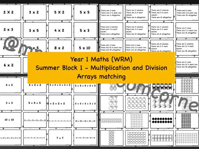 Array Matching Activity: Pictures, Repeated Addition & Multiplication