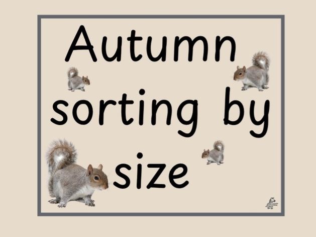 EYFS Nursery/Reception Ordering by Size Autumn Maths Activity