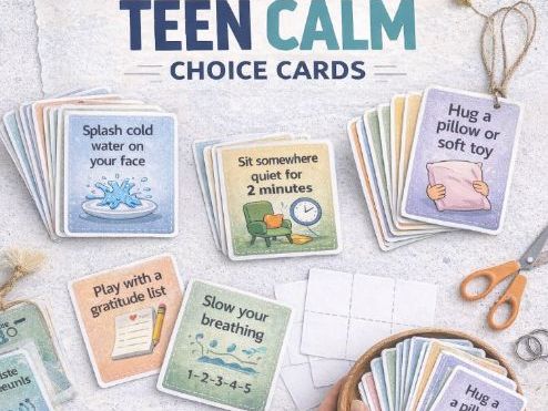 Teen Calm Choice Cards | Emotional Regulation & Coping Strategies | Secondary SEN Support