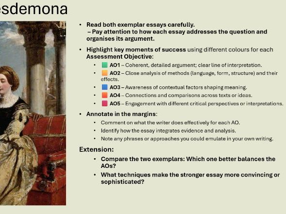 LOVE THROUGH THE AGES - Othello Exemplar Essays