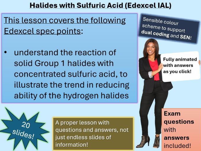 Reactions of Halides with Sulfuric Acid | Full Lesson (click for video preview)