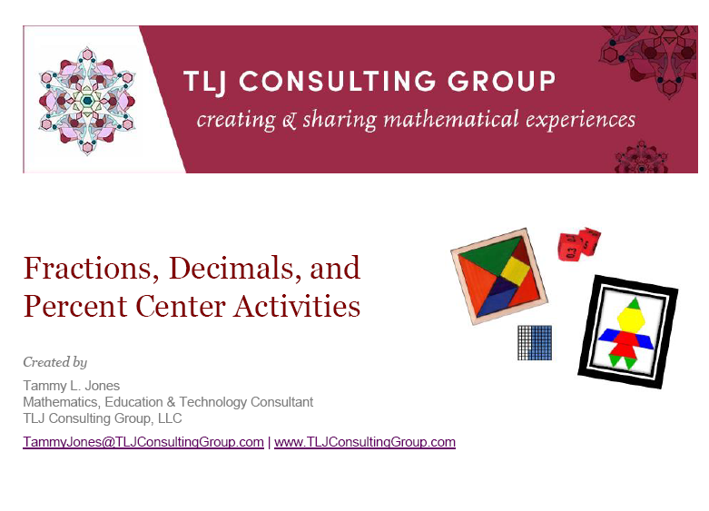 Fractions, Decimals and Percent Centers