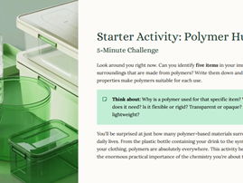 AS Level Chemistry - Unit 20.1 Addition polymerisation
