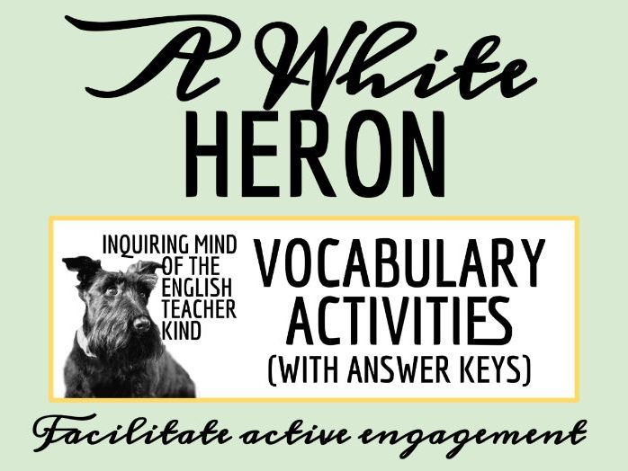 "A White Heron" by Sarah Orne Jewett Vocabulary Enrichment Games (Short Story)