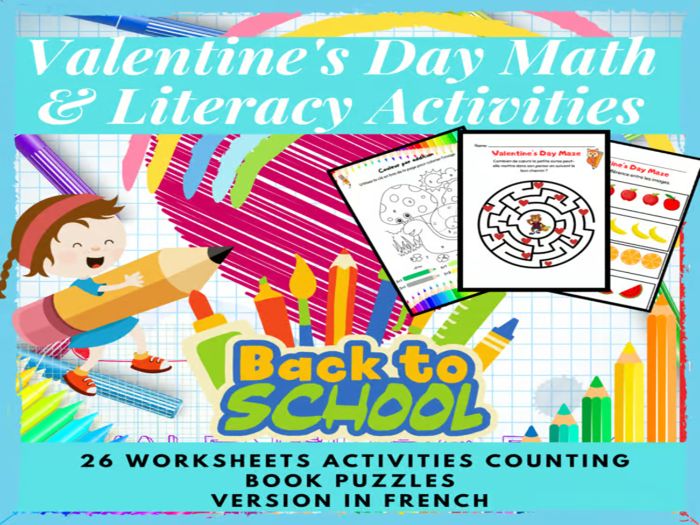 Valentine's Day Delight: Math, Literacy, Writing, and More for Grades K-2/Version in French