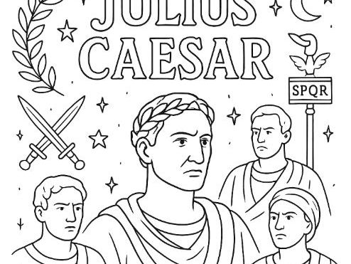 Shakespeare's Julius Caesar Mindful Colouring Sheet